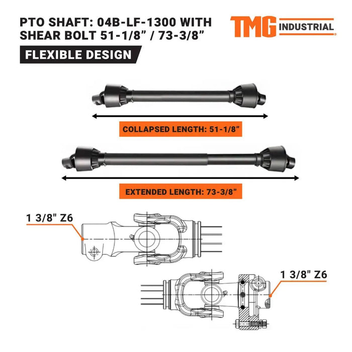 TMG Industrial 48” Hydraulic Assist Post Hole Digger, 12” Auger, PTO Shaft Included, TMG-TPD12