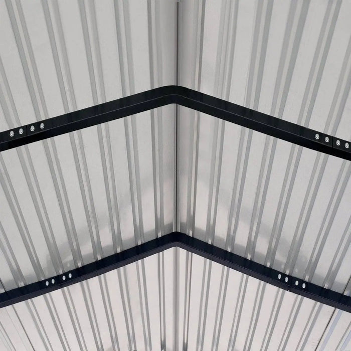 TMG Industrial 12’ x 20’ Metal Shed Carport with 8’ Enclosed Sidewalls, TMG-MSC1220F