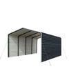 3.6 × 6 m Metal Shed Carport with 2.4 m Enclosed Sidewalls, 2.9 m Peak Height, TMG-MSC1220F