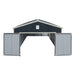 TMG-MS1624A 16' x 24' metal garage shed with swing front and side doors and 10'6" peak height
