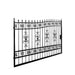 TMG Industrial 20-ft Bi-Parting Deluxe Wrought Iron Ornamental Gate, 100% Solid Forged Steel, Powder Coated, TMG-MG20