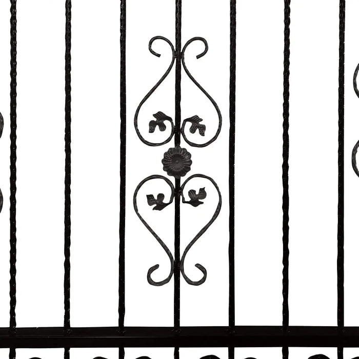 TMG Industrial 20-ft Bi-Parting Deluxe Wrought Iron Ornamental Gate, 100% Solid Forged Steel, Powder Coated, TMG-MG20