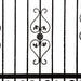 TMG Industrial 20-ft Bi-Parting Deluxe Wrought Iron Ornamental Gate, 100% Solid Forged Steel, Powder Coated, TMG-MG20