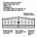 TMG Industrial 20-ft Bi-Parting Deluxe Wrought Iron Ornamental Gate, 100% Solid Forged Steel, Powder Coated, TMG-MG20