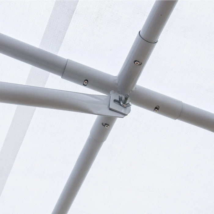 20' x 20' (ca. 6 x 6 m) robustes Partyzelt für den Außenbereich, PE-Plane, 6'6" (ca. 1,98 m) Stehhöhe, 10' (ca. 3 m) Firsthöhe, TMG-PT2020A