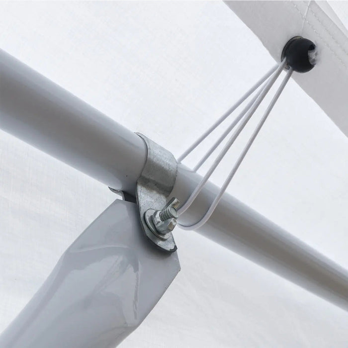 20' x 20' (ca. 6 x 6 m) robustes Partyzelt für den Außenbereich, PE-Plane, 6'6" (ca. 1,98 m) Stehhöhe, 10' (ca. 3 m) Firsthöhe, TMG-PT2020A