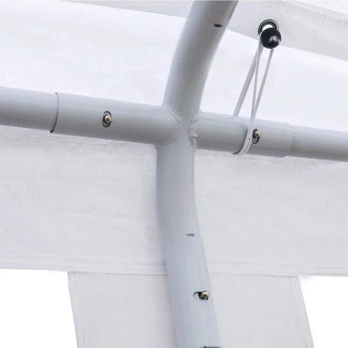 20' x 20' (ca. 6 x 6 m) robustes Partyzelt für den Außenbereich, PE-Plane, 6'6" (ca. 1,98 m) Stehhöhe, 10' (ca. 3 m) Firsthöhe, TMG-PT2020A