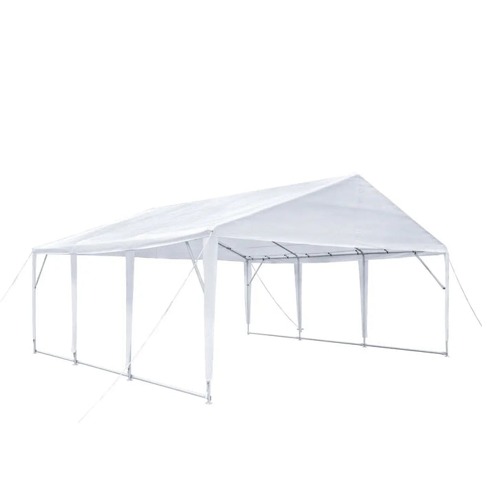 20' x 20' (ca. 6 x 6 m) robustes Partyzelt für den Außenbereich, PE-Plane, 6'6" (ca. 1,98 m) Stehhöhe, 10' (ca. 3 m) Firsthöhe, TMG-PT2020A