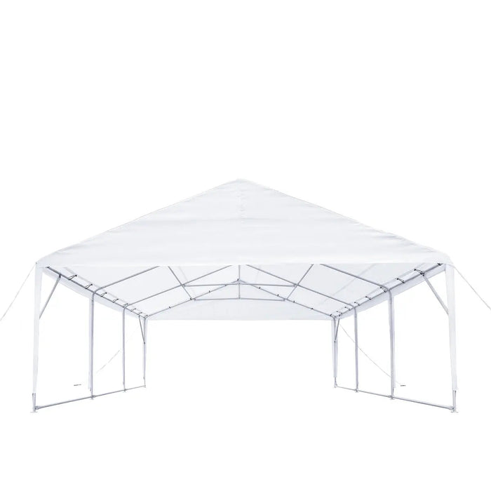 20' x 20' (ca. 6 x 6 m) robustes Partyzelt für den Außenbereich, PE-Plane, 6'6" (ca. 1,98 m) Stehhöhe, 10' (ca. 3 m) Firsthöhe, TMG-PT2020A