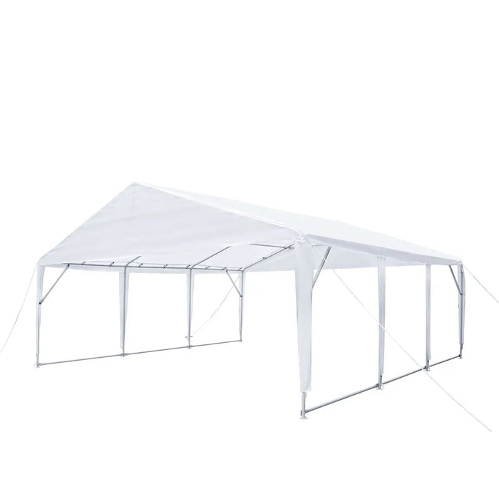 20' x 20' (ca. 6 x 6 m) robustes Partyzelt für den Außenbereich, PE-Plane, 6'6" (ca. 1,98 m) Stehhöhe, 10' (ca. 3 m) Firsthöhe, TMG-PT2020A