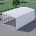 TMG-ST2033M 20' x 33' retractable mobile shelter with 27 oz PVC cover, 13' sidewalls and 14'9" peak height
