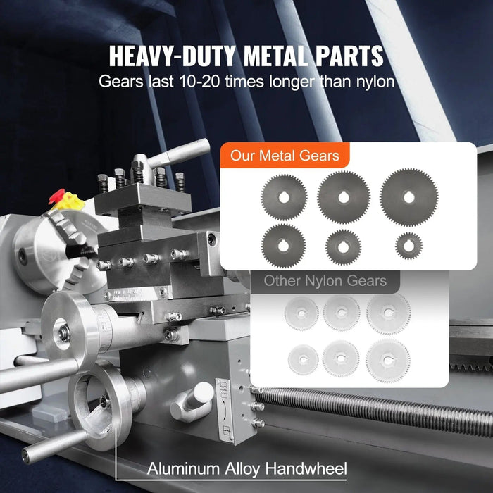 Metalldrehmaschine mit 2500 U/min, variabler Drehzahlregelung, robuste Bauweise, Präzisionswerkzeug, DOBA-ML2500