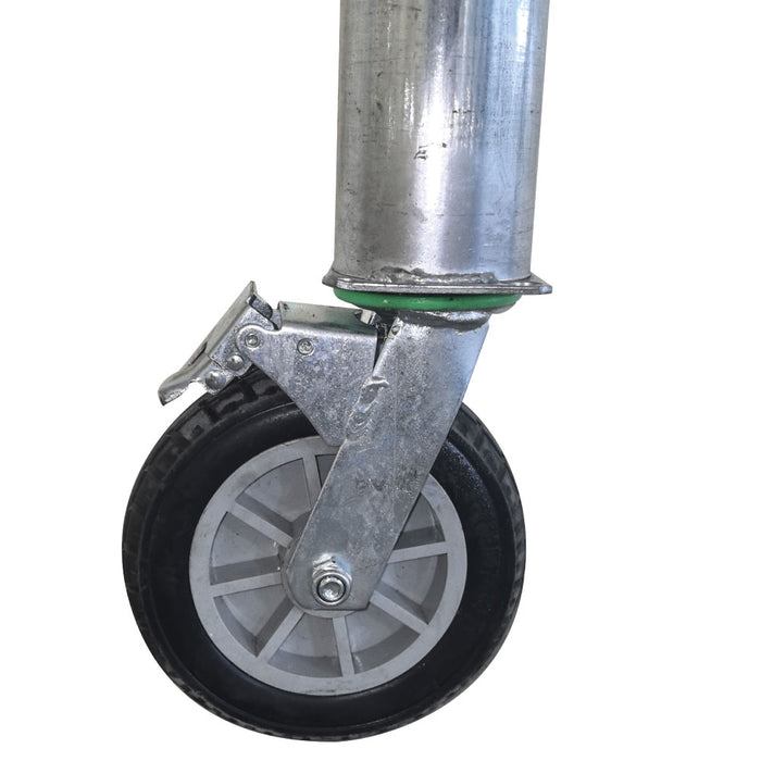 TMG-ST2550M 25' x 50' retractable mobile shelter with 27 oz PVC cover, 13' sidewalls and 14'9" peak height
