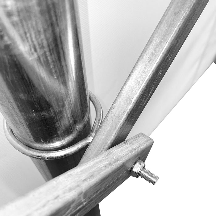 TMG-ST2550M 25' x 50' retractable mobile shelter with 27 oz PVC cover, 13' sidewalls and 14'9" peak height
