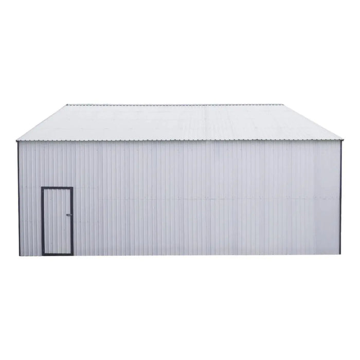 30'x30' Metal Garage Shed – Steel Building with 11’ Clearance High Front Doors, Side Entry Door, 16 GA Steel Structure
