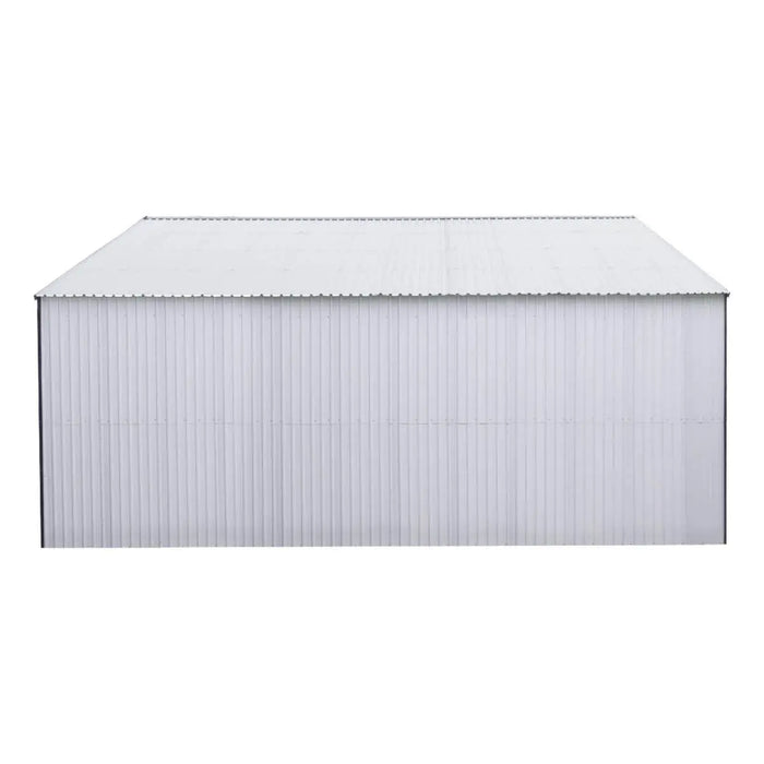 30'x30' Metal Garage Shed – Steel Building with 11’ Clearance High Front Doors, Side Entry Door, 16 GA Steel Structure