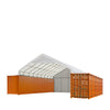 30' x 40' PVC Fabric Container Shelter, Peak Roof, with End Wall & Partial Front Drop, TMG-ST3042CVF (Previously ST3041CVF)