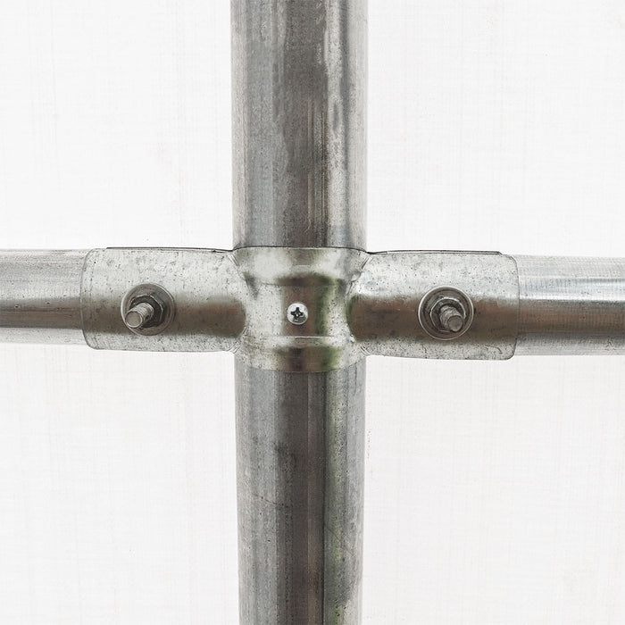 TMG-ST3062V 30x60 peak ceiling storage shelter with heavy duty 17 oz PVC cover, galvanized steel frame, and drive-through roll-up doors for equipment storage