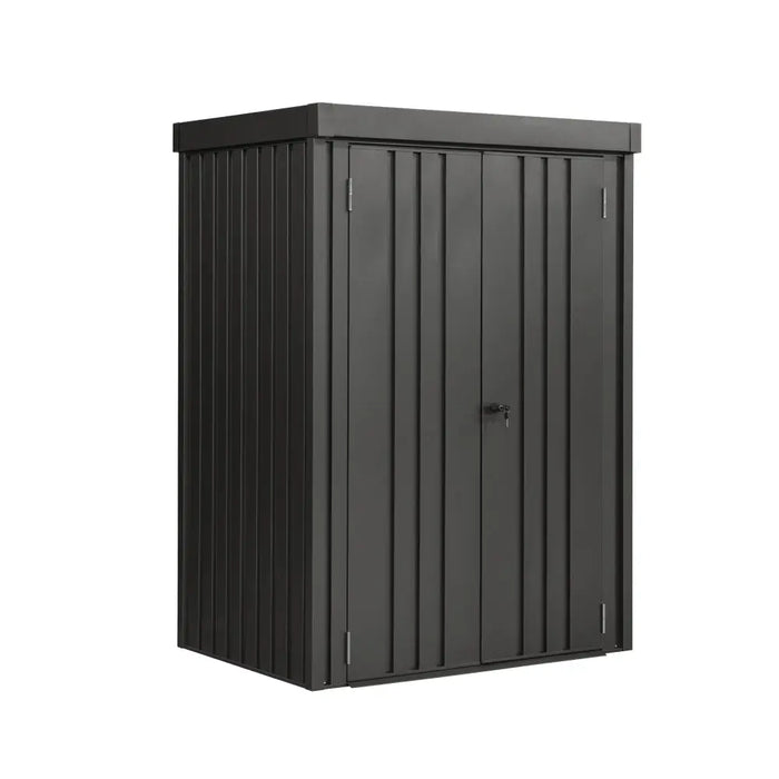 TMG-MS0304-PRO 3x4 Pro Series galvanized metal shed with 73 inch pent roof and 41x68 inch locking door, durable weather-resistant outdoor storage