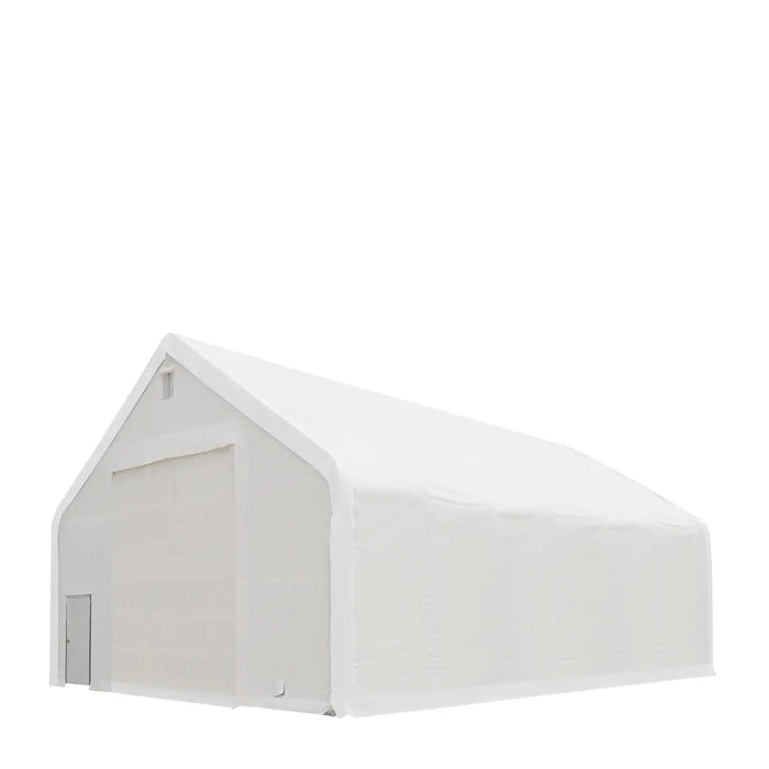 TMG Industrial 40' x 60' Dual Truss Storage Shelter with Heavy Duty 21 oz PVC Cover & Drive Through Doors, TMG-DT4062