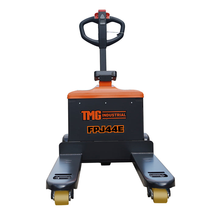 TMG-FPJ44E 4400 lb fully electric pallet jack with scale, 48" forks and 2" LCD display
