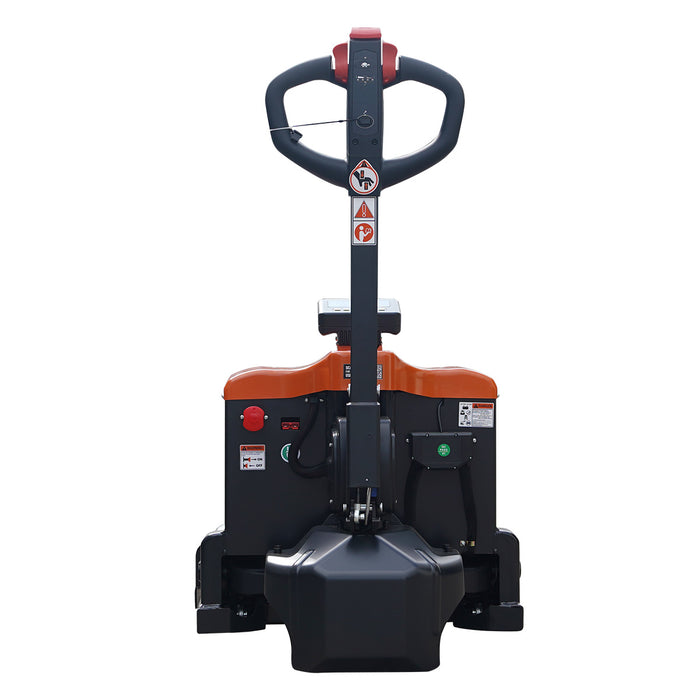 TMG-FPJ44E 4400 lb fully electric pallet jack with scale, 48" forks and 2" LCD display
