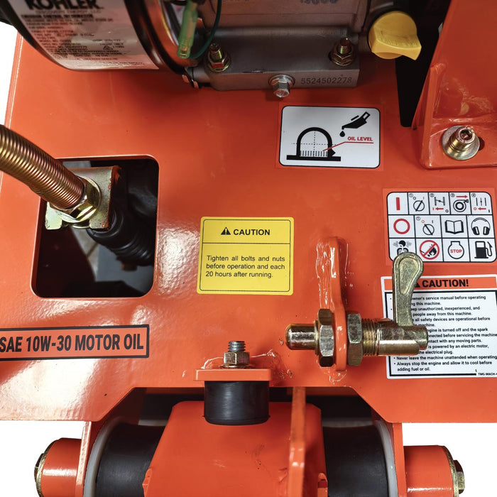 TMG-PC150-1K vibratory plate compactor with 5.5 HP Kohler engine and 5600 lb compaction force
