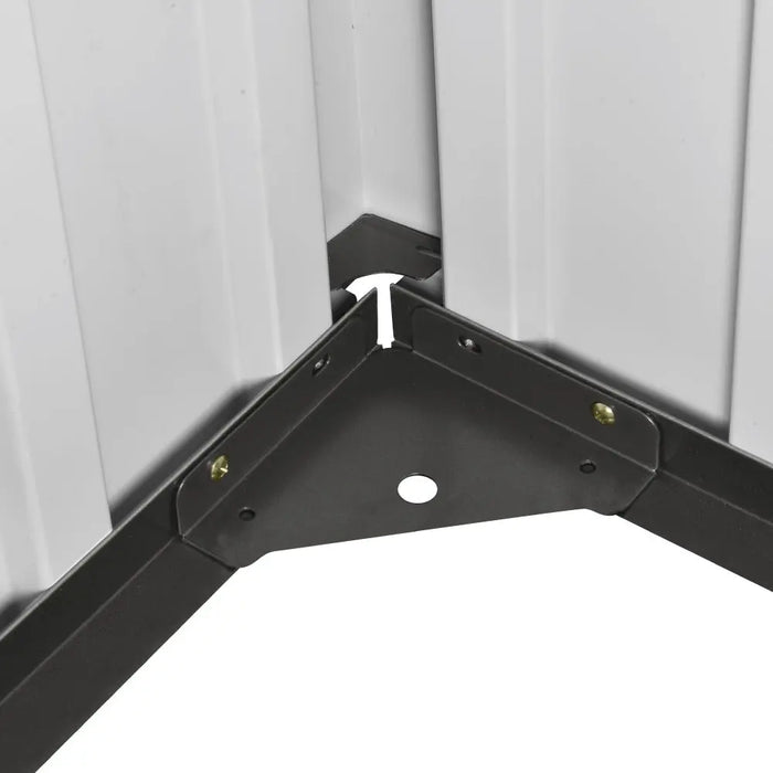 TMG-MS0608P-PRO 6x8 Pro Series galvanized metal shed with 79 inch pent roof, skylight, vents, and 50x68 inch door opening for secure outdoor storage