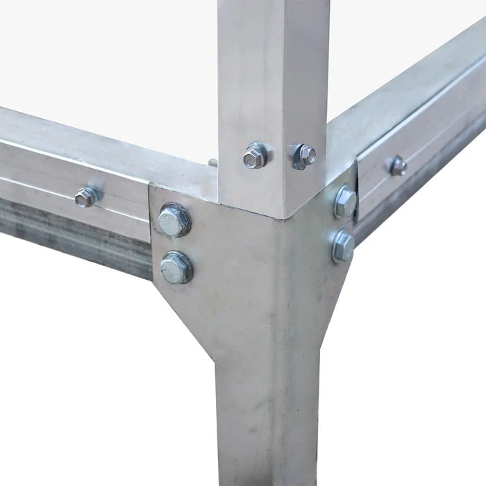 8' x 10' Greenhouse with Galvanized Steel Frame, Polycarbonate Twin-Wall Roof and Crystal-Clear Solid Walls TMG-GH811