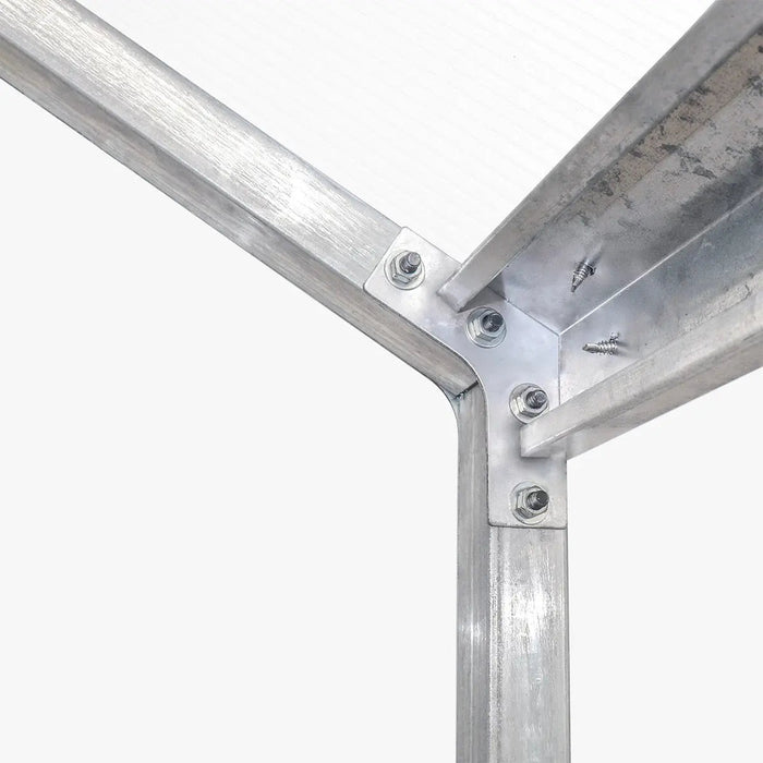 8' x 10' Greenhouse with Galvanized Steel Frame, Polycarbonate Twin-Wall Roof and Crystal-Clear Solid Walls TMG-GH811