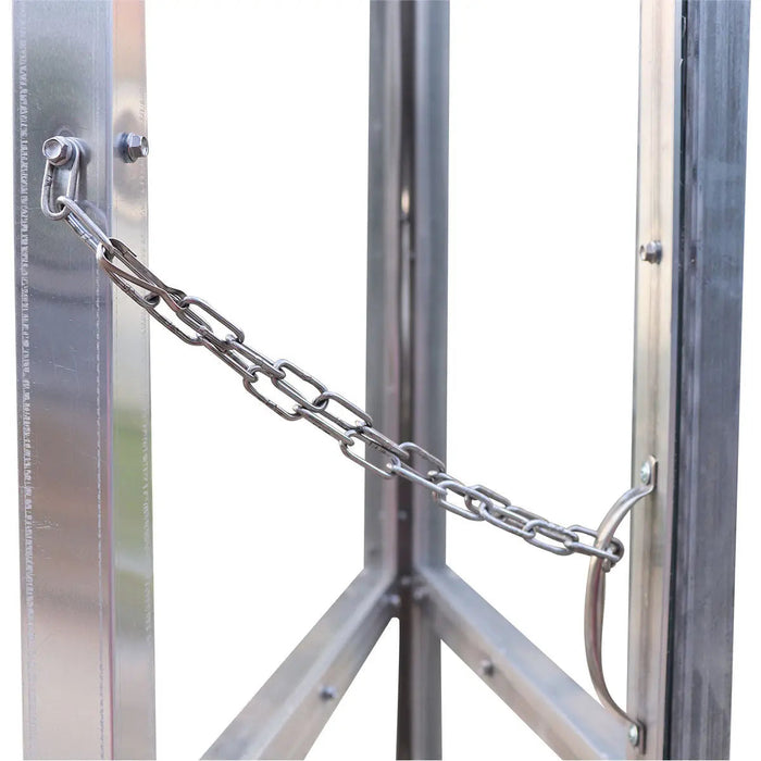 8' x 20' Greenhouse with Galvanized Steel Frame, Polycarbonate Twin-Wall Roof and Crystal-Clear Solid Walls TMG-GH821