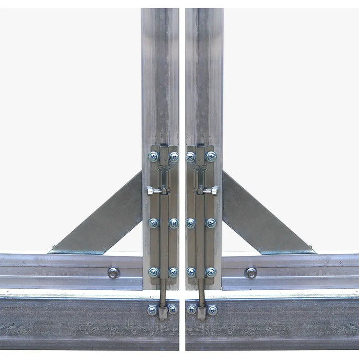 8' x 20' Greenhouse with Galvanized Steel Frame, Polycarbonate Twin-Wall Roof and Crystal-Clear Solid Walls TMG-GH821