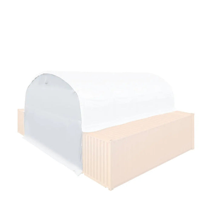 Back End Wall Kit, Compatible with TMG-DT3020C and DT3040C container shelters installed with the standard height containers (8’6"), TMG-DT30BW8V