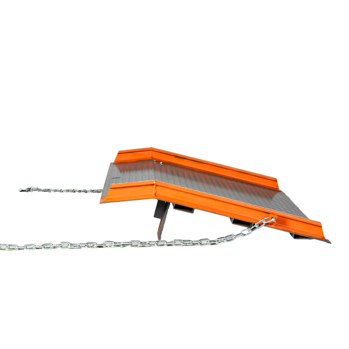TMG-FLR13 forklift loading ramp, 60” x 48”, 53-½” usable width with locking legs and side curbs

