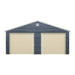 TMG-MS26-RD10 Motorized Roll-Up Door Kit for TMG-MS26 series metal barn sheds, featuring two remote controls, an AC motor, and backup manual opener for reliable and secure door operation.