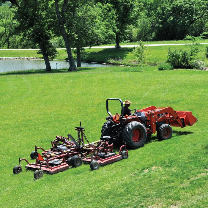 Progressive Turf 15' Tri-Deck Finishing Mower, 15'6" Cutting Pass, 30-50 HP Tractor, Made in Canada, PRO-TD65 progressive turf equipment inc.