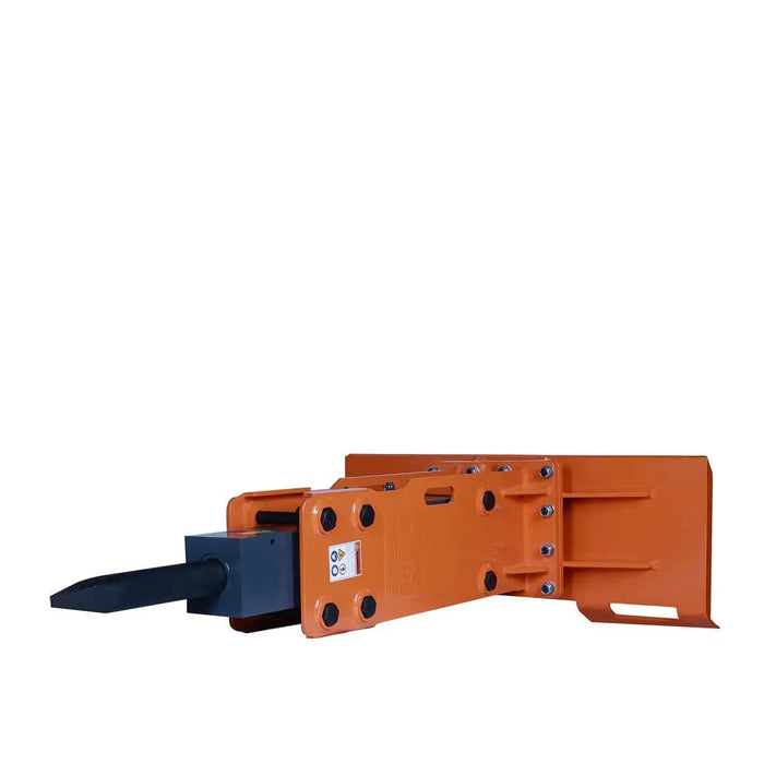 TMG Industrial 45-100 HP Skid Steer Hydraulic Breaker, 3” Moil Point Chisel, 785 J Impact Energy, Universal Mount, TMG-HB90S