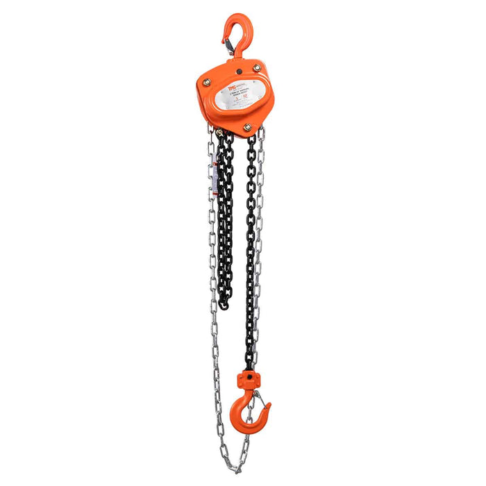 TMG Industrial 1 Ton 10' Lift Chain Hoist, 360° Swivel Hook, ASME B30.16, TMG-AHC1