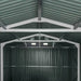 TMG Industrial 10’ x 20’ Metal Garage Shed with Double Front Doors, 7’8” Peak Height, Side Entry Door, 185 Sq-Ft Floor Space, TMG-MS1020A