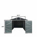 TMG Industrial 10’ x 20’ Metal Garage Shed with Double Front Doors, 7’8” Peak Height, Side Entry Door, 185 Sq-Ft Floor Space, TMG-MS1020A