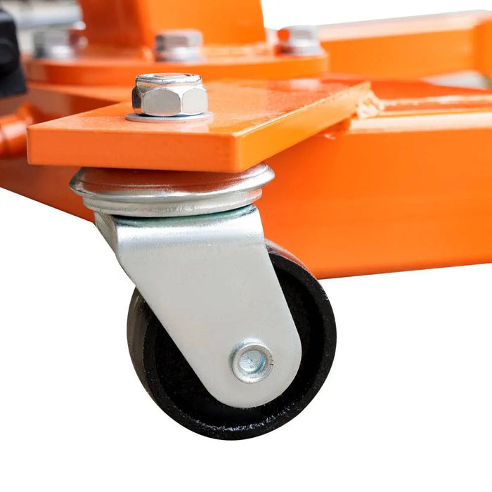 TMG Industrial 1100-lb Mobile Motorcycle Lift, 18” Max. Lift Height, Wide Base Platform, Foot Pedal Operation, Hydraulic Pump, TMG-ALM50