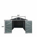 TMG Industrial 13’ x 20’ Metal Garage Shed with Double Front Doors, 7’9” Peak Height, Side Entry Door, 240 Sq-Ft Floor Space, TMG-MS1320A