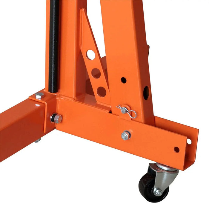 TMG Industrial 1500-lb Rotating Engine Stand, 4 Adjustable Arms, 360° Rotation, Fixed & Swivel Casters, TMG-AES15
