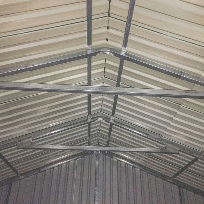 TMG Industrial 21’ x 19’ Double Garage Metal Shed with Side Entry Door, 400 Sq-Ft, 8' Eave Height, 27 GA Corrugated Panels, TMG-MS2119
