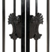 TMG Industrial 212-ft Bi-Parting Ornamental Wrought Iron Gate & Fence Panels Combo Pack, All Steel, Powder Coated, TMG-MG212P