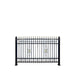 TMG Industrial 212-ft Bi-Parting Ornamental Wrought Iron Gate & Fence Panels Combo Pack, All Steel, Powder Coated, TMG-MG212P