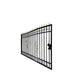 TMG Industrial 212-ft Bi-Parting Ornamental Wrought Iron Gate & Fence Panels Combo Pack, All Steel, Powder Coated, TMG-MG212P