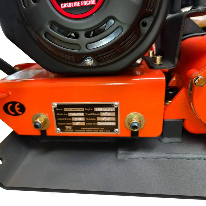 2380 Engine 2380 Lbs Heavy-Duty Plate Compactor, 6.5 HP Loncin G200F Engine, 8 ...