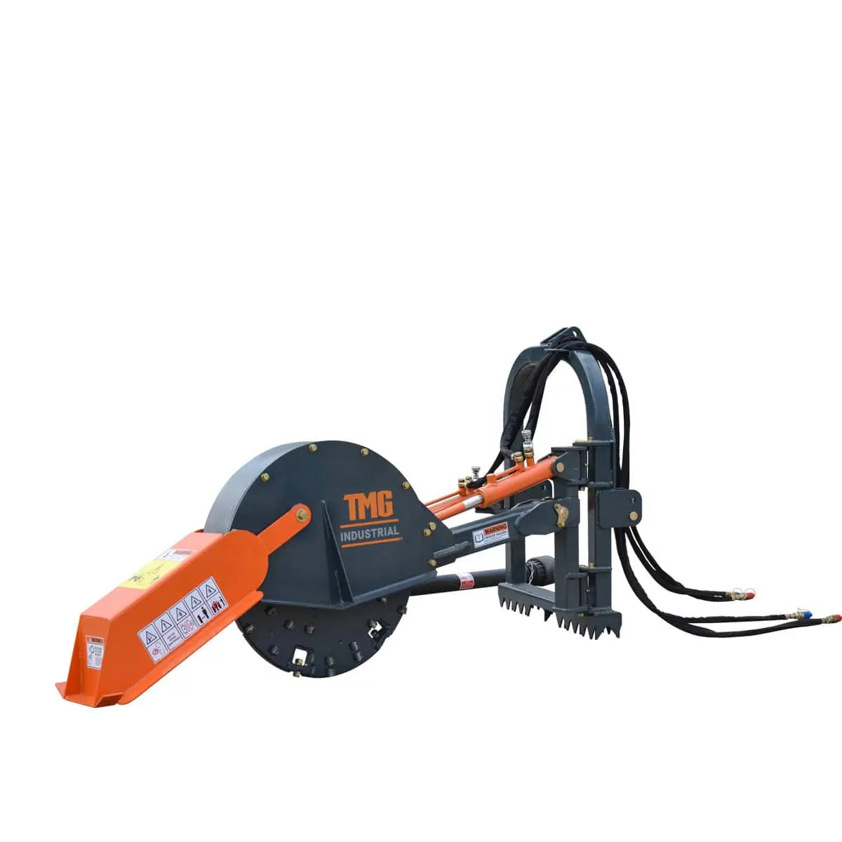 TMG Industrial 26” 3-Point Hitch Stump Grinder, Category 1 & 2 Hookup, Driveline Shaft Included, 30-50 HP Tractor, TMG-TSG26 (Discontinued)