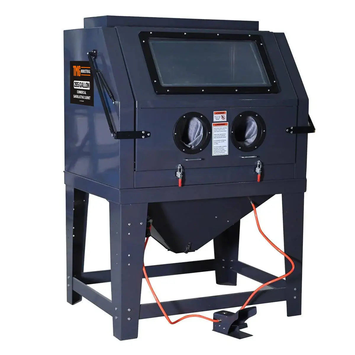 TMG Industrial 265 Gallon/990L Commercial Cabinet Sandblaster, Vacuum Filtration System, Oversized View Window, 125 PSI, 24 CFM, TMG-ABC99